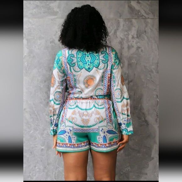 Colorful Patterned Two-Piece Set - Picture 2 of 4